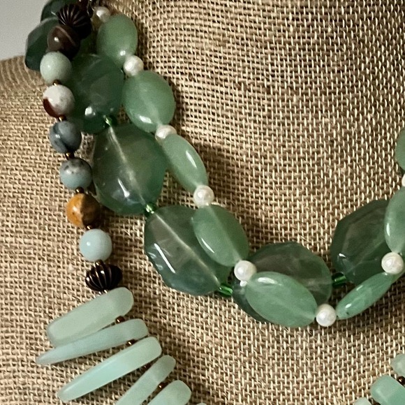 Sea Glass, Jade & Natural Stone Necklace Bundle - Picture 6 of 7